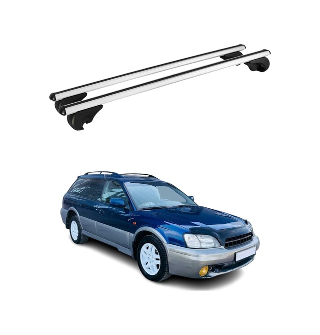 Subaru Legacy Iıı Station Wagon 1998-2003 Arası Uyumlu Port Bagaj Taşıyıcı Ara Atkı Alüminyum Gümüş 2 Parça