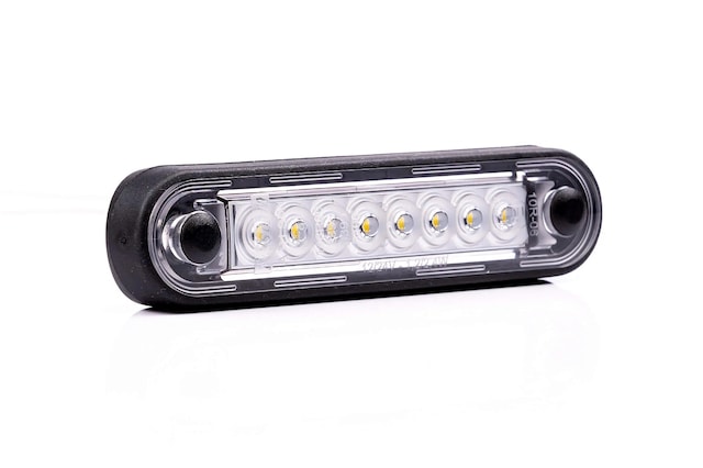 Frıstom Ft-073 Long 8 Ledli Pozisyon Lamba Ledli Turuncu 12v - 36v 0,15 Mt Siyah Lastik Contalı