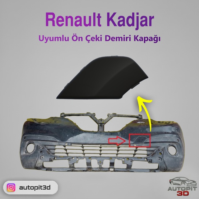 Renault Kadjar 2015 2019 Uyumlu Ön Çeki Demiri Kapağı