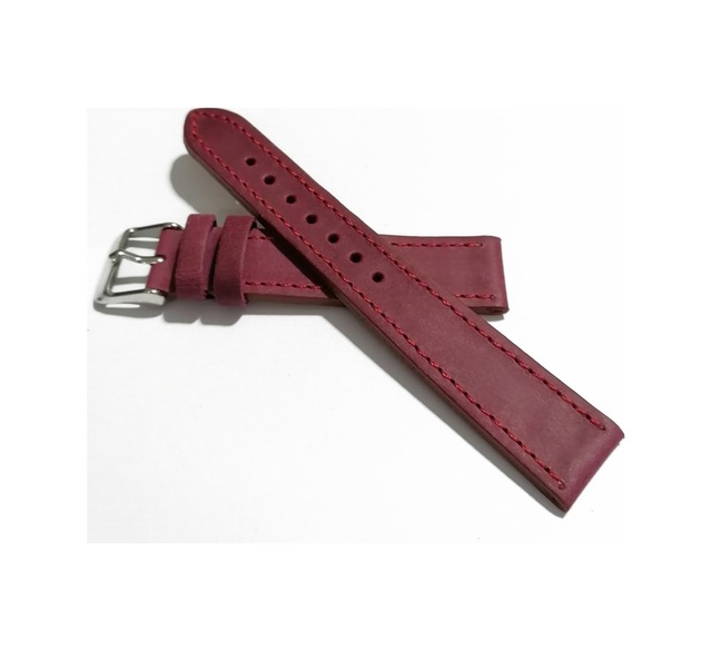 Fado &her Saate Uyumlu Greyzi Hakiki Deri Saat Kordonu 18 Mm 144 Bordo Bordo