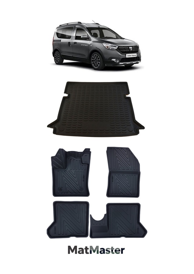 Dacia Dokker 2013 Model 5d Premium Ekstra Havuzlu Paspas Ve Bagaj Havuzu Set