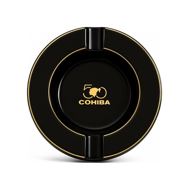 Cohiba 50. Yıl İkili Siyah Büyük Porselen Puro Küllüğü - Tr8852