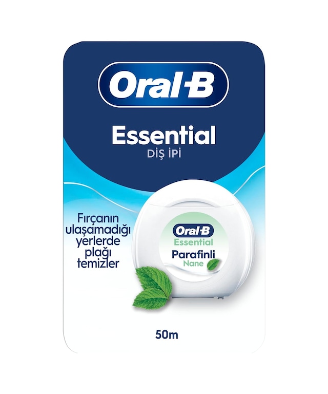 Tr Essential Diş İpi, Plak Temizler, Parafinli Diş İpi, Nane Aroması, 50m