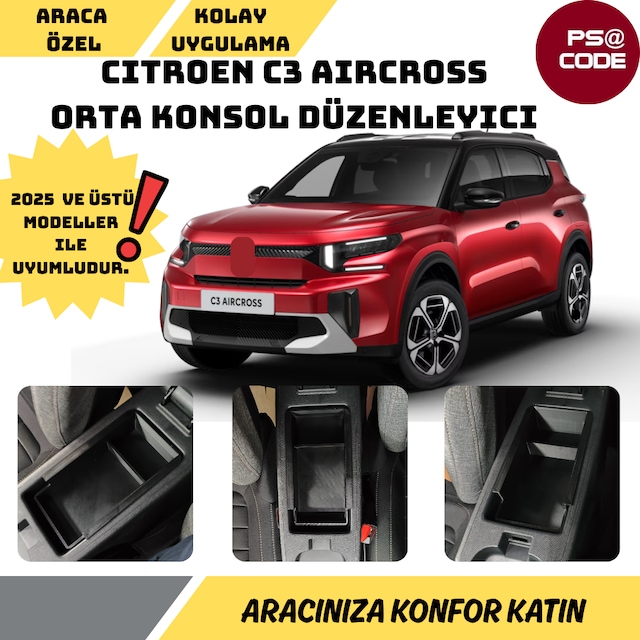 Citroen C3 Aircross Orta Konsol Düzenleyici-organizer 2025 Model Ve Üzeri