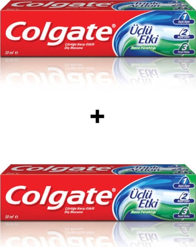 Colgate Üçlü Etki Nane Ferahlığı Diş Macunu 100 ML x 2