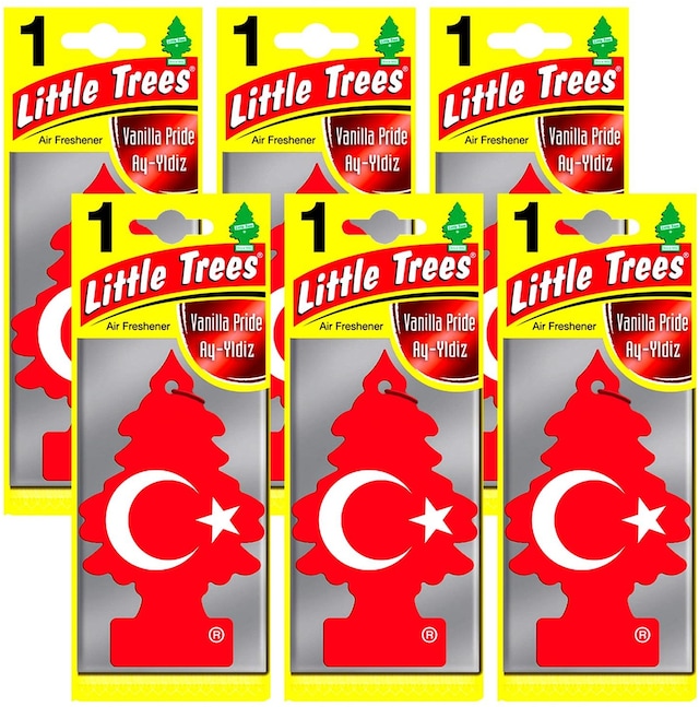 Little Trees Türk Bayrağı Ay Yıldız Vanilya Oto Kokusu 6 Adet
