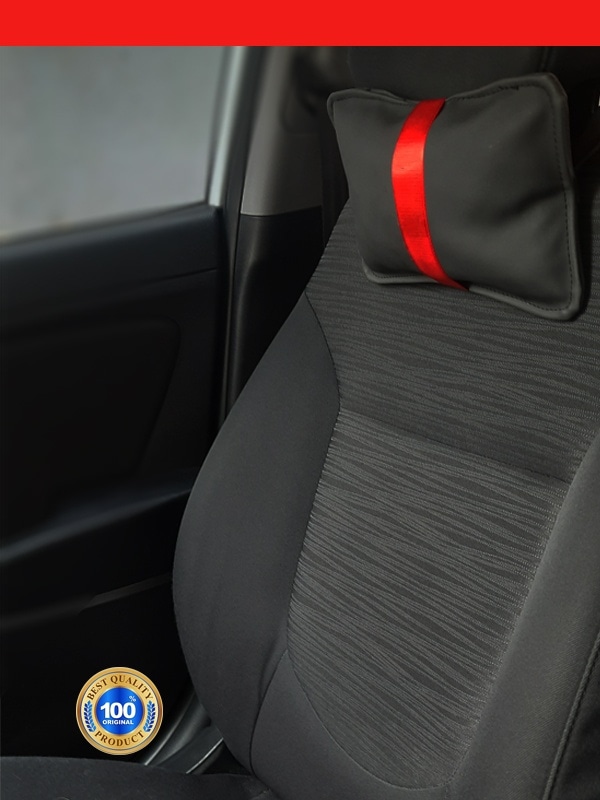 Kia Picanto Oto Koltuk Boyun Yastığı Kırmızı Şerit 2 Adet