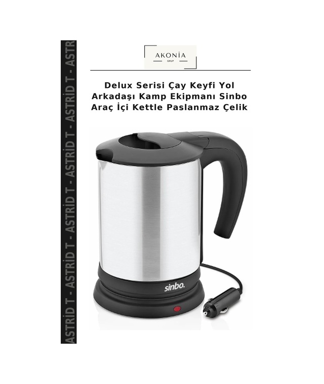 Delux Serisi Çay Keyfi Yol Arkadaşı Kamp Ekipmanı Sinbo Araç İçi Kettle Paslanmaz Çelik