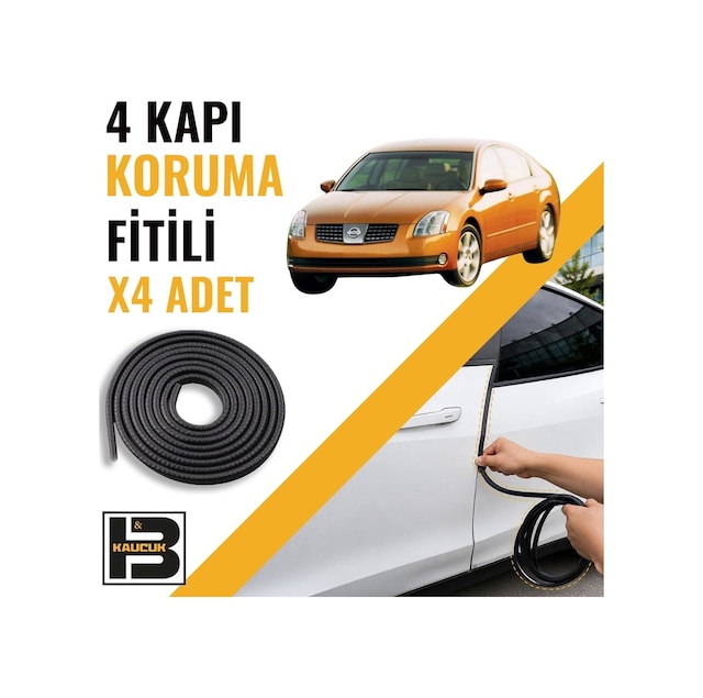 Nissan Maxima 2004-2008 Kapı Koruma Fitili-4 Kapı-siyah-bm2333