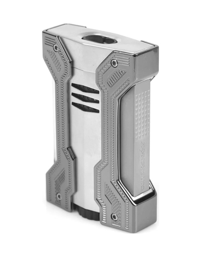 Conquistador Çift Torch Pürmüz Krom Gunmetal Defi Extreme Dizayn Metal Puro Çakmağı Cnq-019