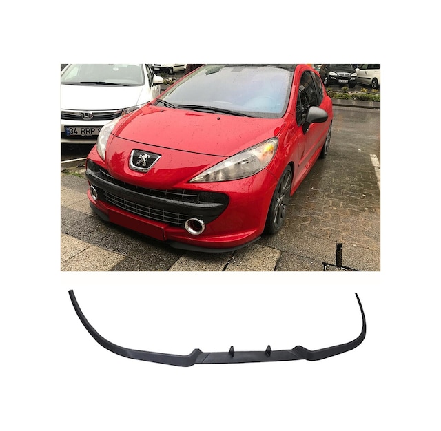 Peugeot 207 Ön Lip Mat Siyah Ön Tampon Lip