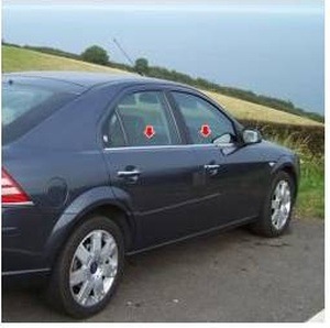 Ford Mondeo 2003-2007 Krom Cam Çıtası Paslanmaz Çelik 4 Parça
