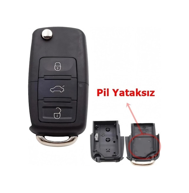 Volkswagen Saet Skoda Tipli Uyumlu Akıllı Kumanda Anahtar Kabı