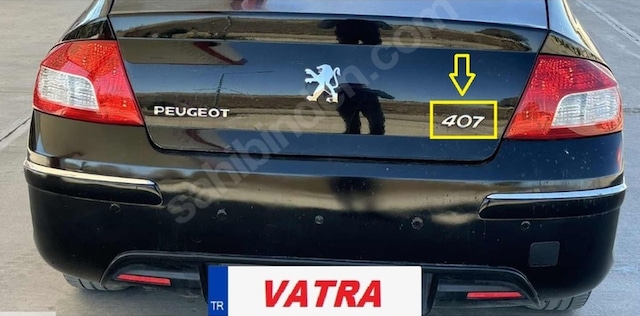 407 1.6 Hdi Premium Uyumlu Krom Peugeot Bagaj Yazısı Ve Aslan Arması 3m 3d Abs
