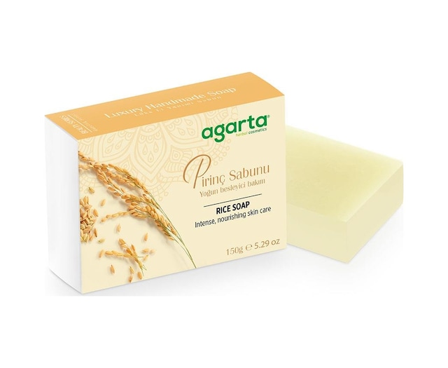 Agarta Doğal El Yapımı Cilt Beyazlatıcı Pirinç Sabunu 150 G