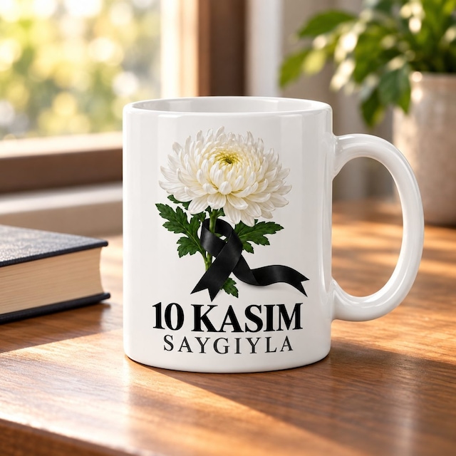 Saygıyla Hatırlamak Tasarımlı Porselen Kupa - Model 735