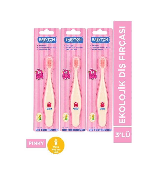 Ekolojik Diş Fırçası 3'lü Set Pinky