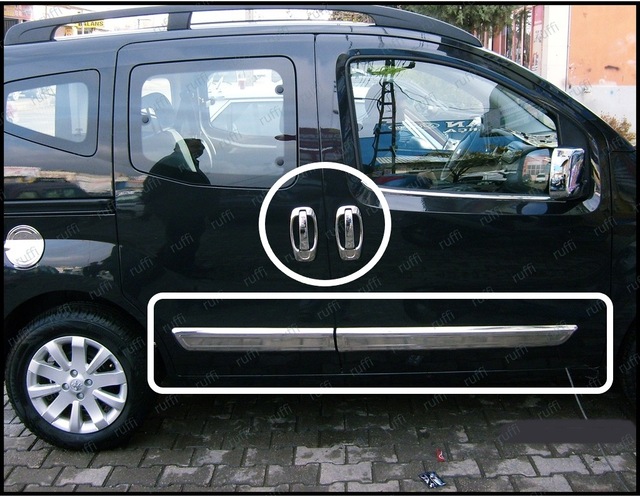 Citroen Nemo 2'Li Krom Set Yan Kapı Çıtası Ve Kapı Kolu Kromu N11.6852