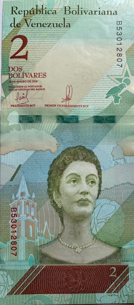 Emir Collectıon Venezuela 2018 Yılı 2 Bolivares Çil Unc Koleksiyon Para