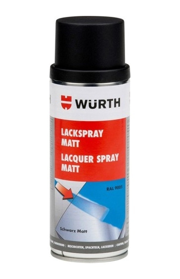 Würth Sprey Tampon Boya Mat Siyah 400 ml