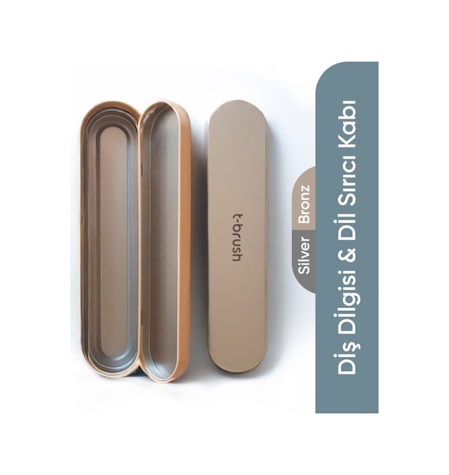 Tbrush Metal Kap - Dil Sıyırıcı Ve Diş Silgisi Kabı