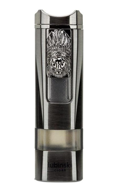 Lubinski Lion Sehpalı Delicili Tek Torch Puro Çakmağı Gunmetal Lb-101