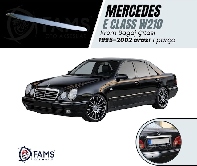 Mercedes E Class W210 Krom Bagaj Çıtası 1995-2002 Arası Uyumlu P.Çelik Sedan