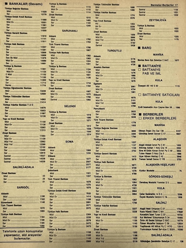 Manisa 1987 Meslek Reklam İlanı Efemera S-17 Teşhir Ürün