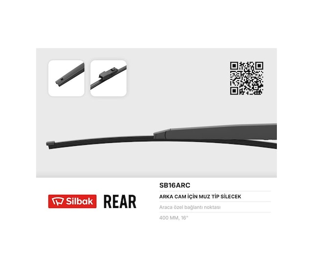 Silecek Süpürgesi Arka Muz Tipi 400mm Octavıa Iıı 11/12 Rapıd 09/11 Super B Glblseme - 5 Combı 03/08