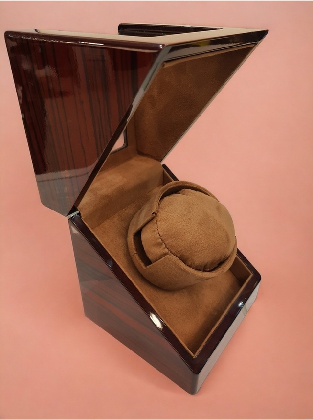 Otomatik Saat Kurma Kutusu, Watch Winder Piano Brown Tekli