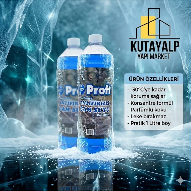 Proftparfümlü Antifirzli Cam Suyu Konsantre 1 Lt