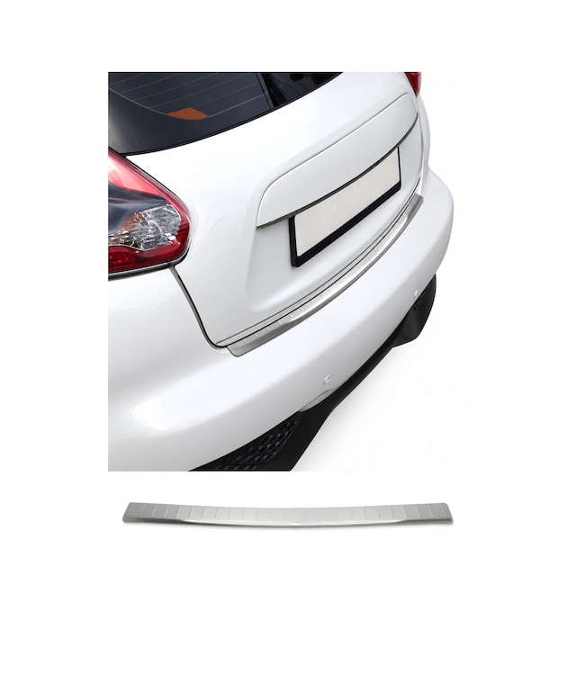 Nissan Juke I 2015-2019 Uyumlu Krom Arka Tampon Eşiği Paslanmaz Çelik Taşlı Mat