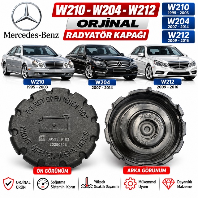 Mercedes W210 W204 W212 Uyumlu Radyatör Kapağı