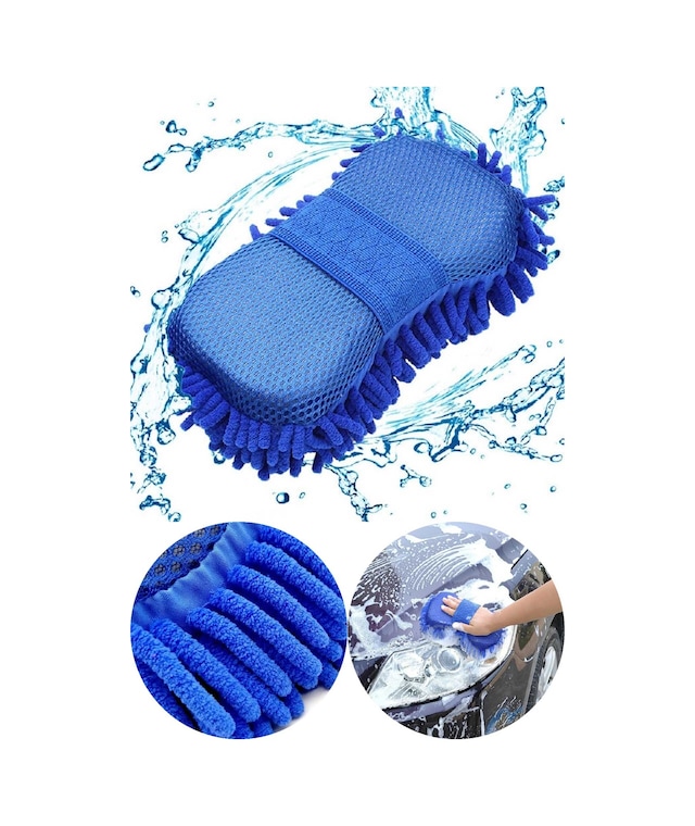 Technojet Mikrofiber Araba Yıkama Eldiveni Süngeri Temizleme Oto