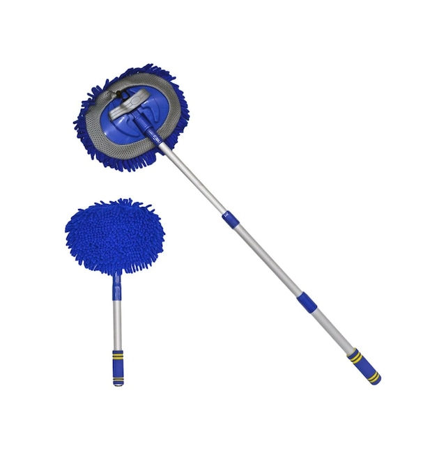 Carub Oto Yıkama Fırçası Mop Saplı Profesyonel Mavi 90cm Br0922583
