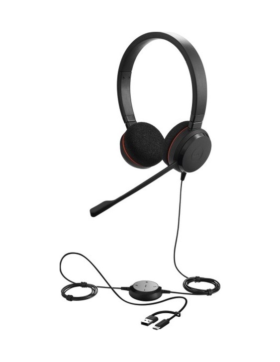 Jabra Evolve 20 Duo Usb-c/a Ms Mikrofonlu Kulak Üstü Kulaklık