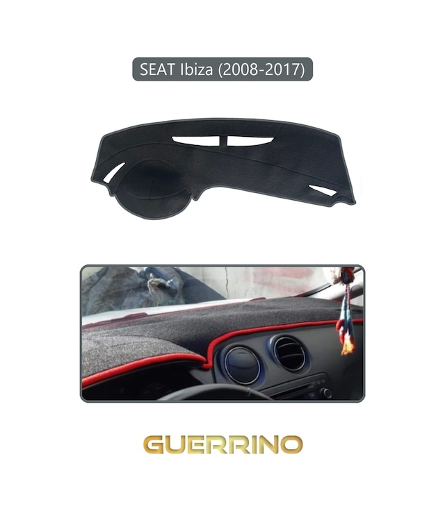 Seat Ibiza 2008-2017 Torpido Koruma Halısı Gri Kenar
