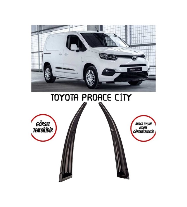 Toyota Proace City Cam Rüzgarlığı 2-li