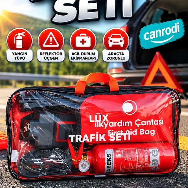 Araç Trafik Güvenlik Seti Yangın Tüpü, Reflektör Ve Acil Durum Ekipmanları