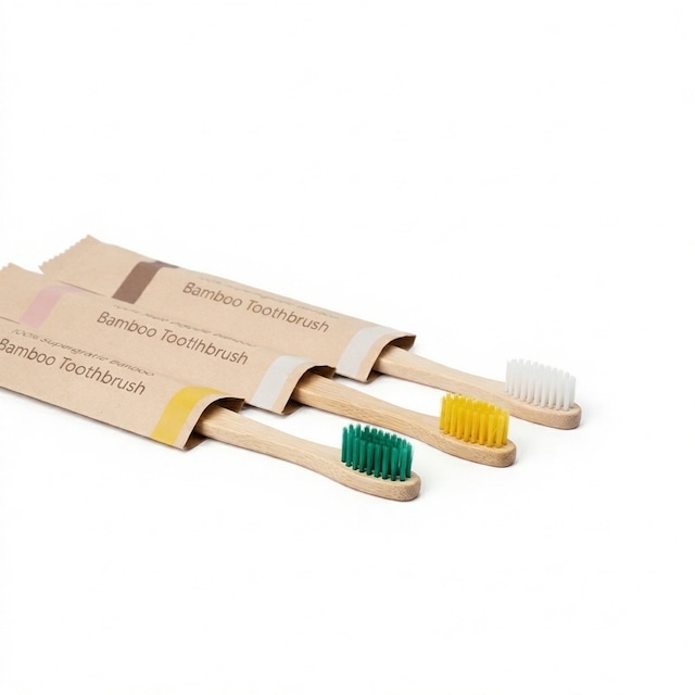 Orivra 3 Lü Paket Doğal Bambu Diş Fırçası