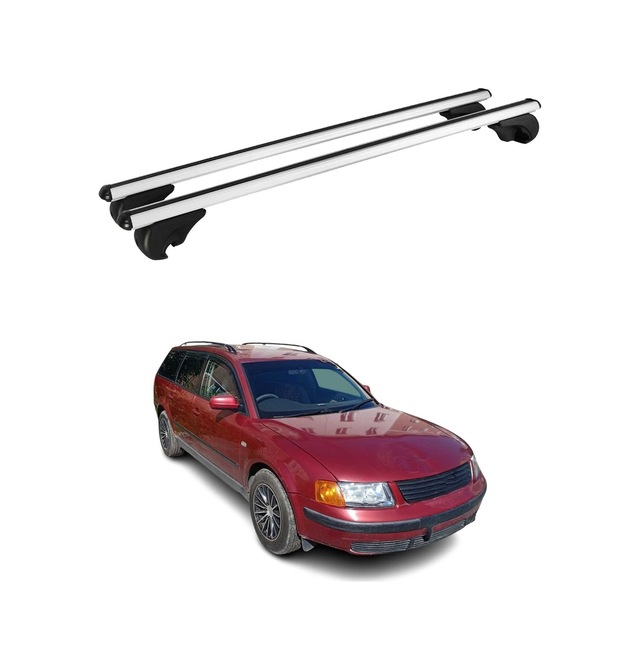 Vw Passat B5 Station Wagon 1997-2005 Arası Uyumlu Port Bagaj Taşıyıcı Ara Atkı Alüminyum Gümüş 2 Parça