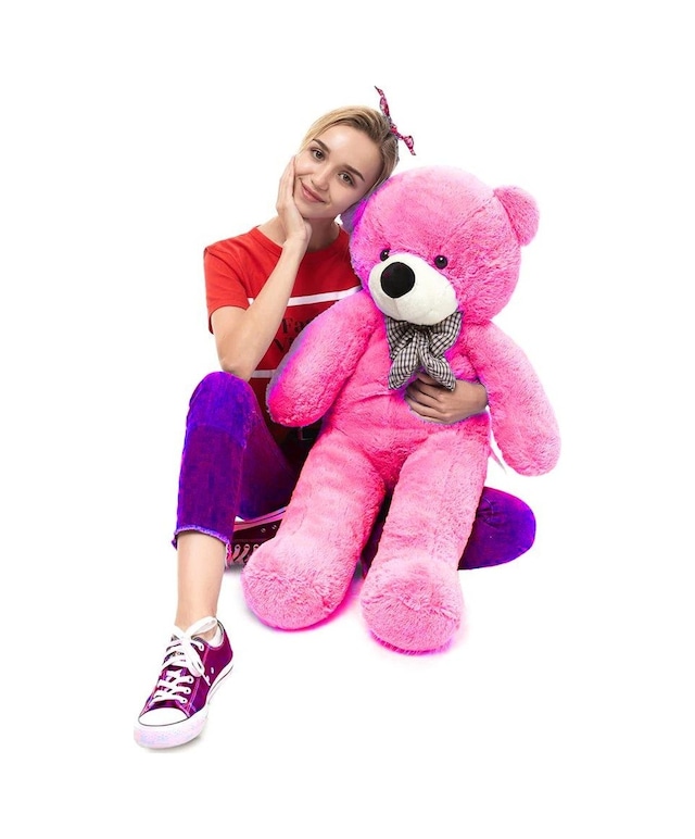 90 Cm Papyonlu Peluş Ayıcık - % 100 Yerli 001