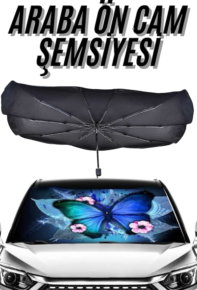 Güneş Önleyici Katlanabilir Oto Araba Güneşlik Şemsiye Tip Ön Cam