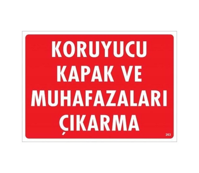Buradabulabilirsin Koruyucu Kapak Ve Muhafazaları Çıkarma Uyarı Levhası 25x35 Kod:263 Nl