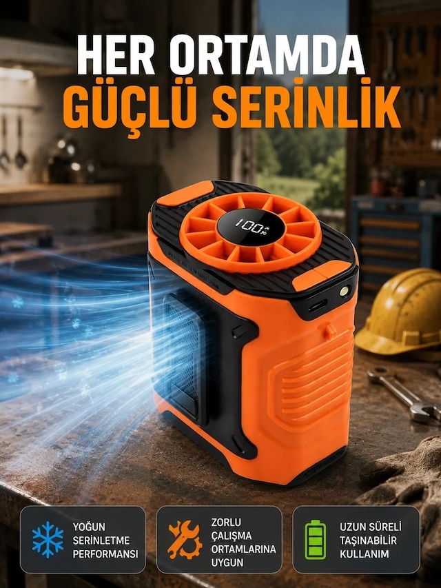 Ers Usb Şarjlı Kompakt El Ve Boyun Fanı Çok Fonksiyonlu