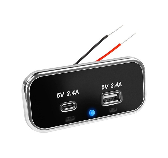 Type-c Usb 2 Portlu Araç Şarj Soketi Adaptörü 12v-24v Model 3