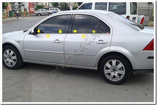 Db Chrome Ford Mondeo Cam Çıtası Nikelajı 2001-2007 4 Parça P.çel