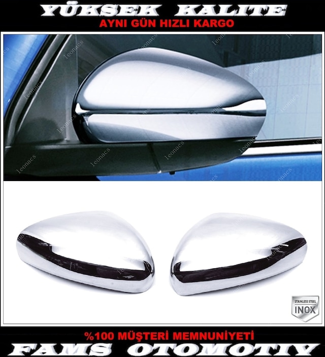 Fiat Egea Paslanmaz Krom Ayna Kapağı 2 Parça 2015 Üzeri