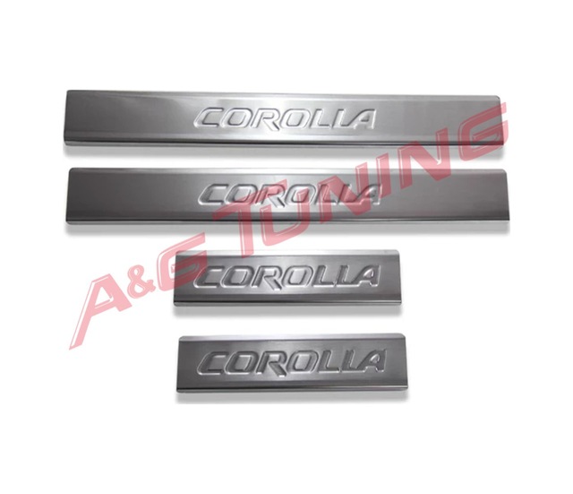 Ttoyota Corolla Krom Kapı Eşiği Takımı 2007-2010 Paslanmaz Çelik