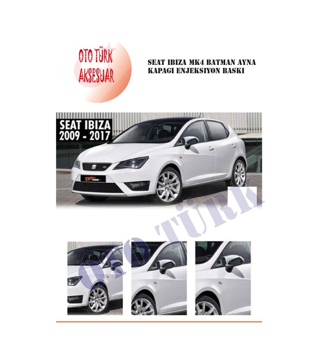 Seat Ibiza Mk4 Yarasa Batman Ayna Kapağı 2008 2017 Piano Black